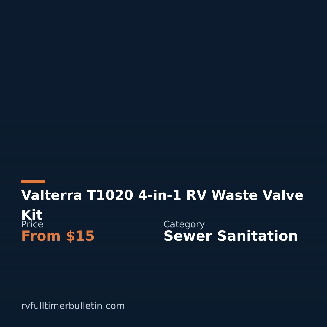 Valterra T1020 4-in-1 RV Waste Valve Kit