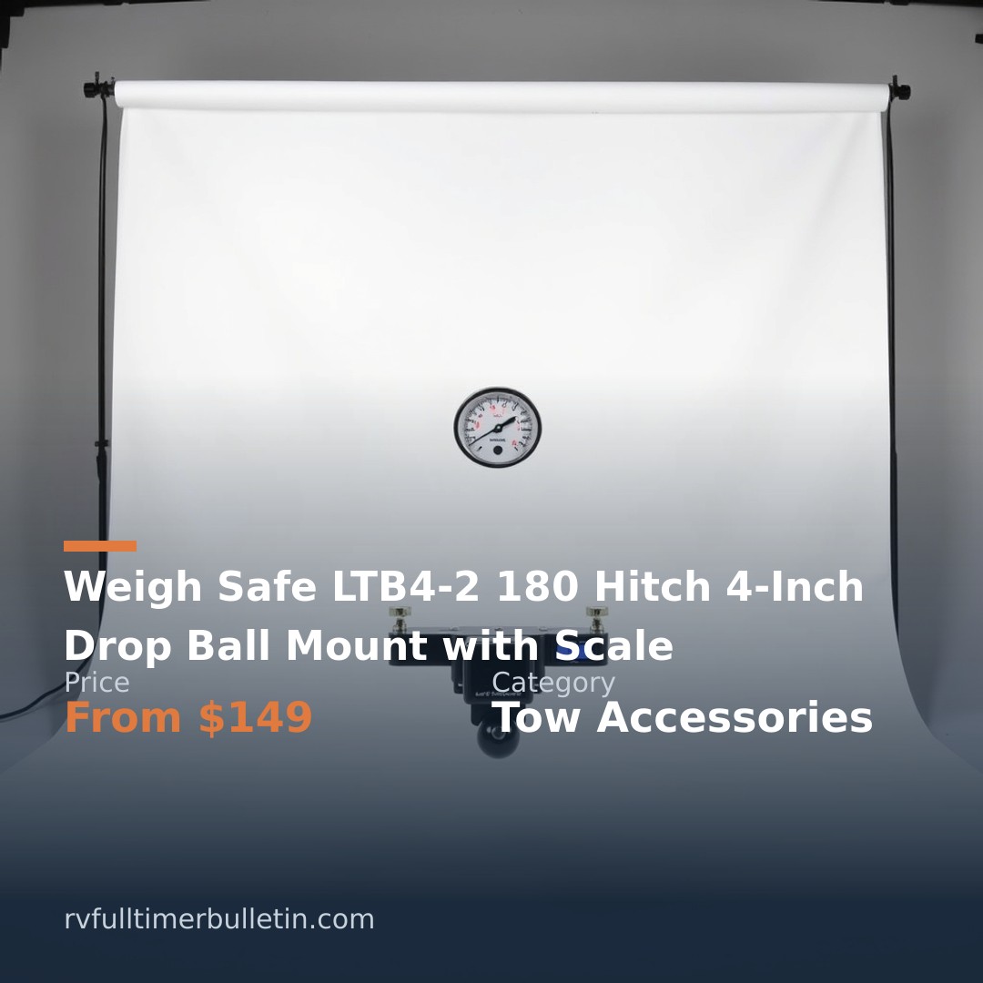 Weigh Safe LTB4-2 180 Hitch 4-Inch Drop Ball Mount with Scale