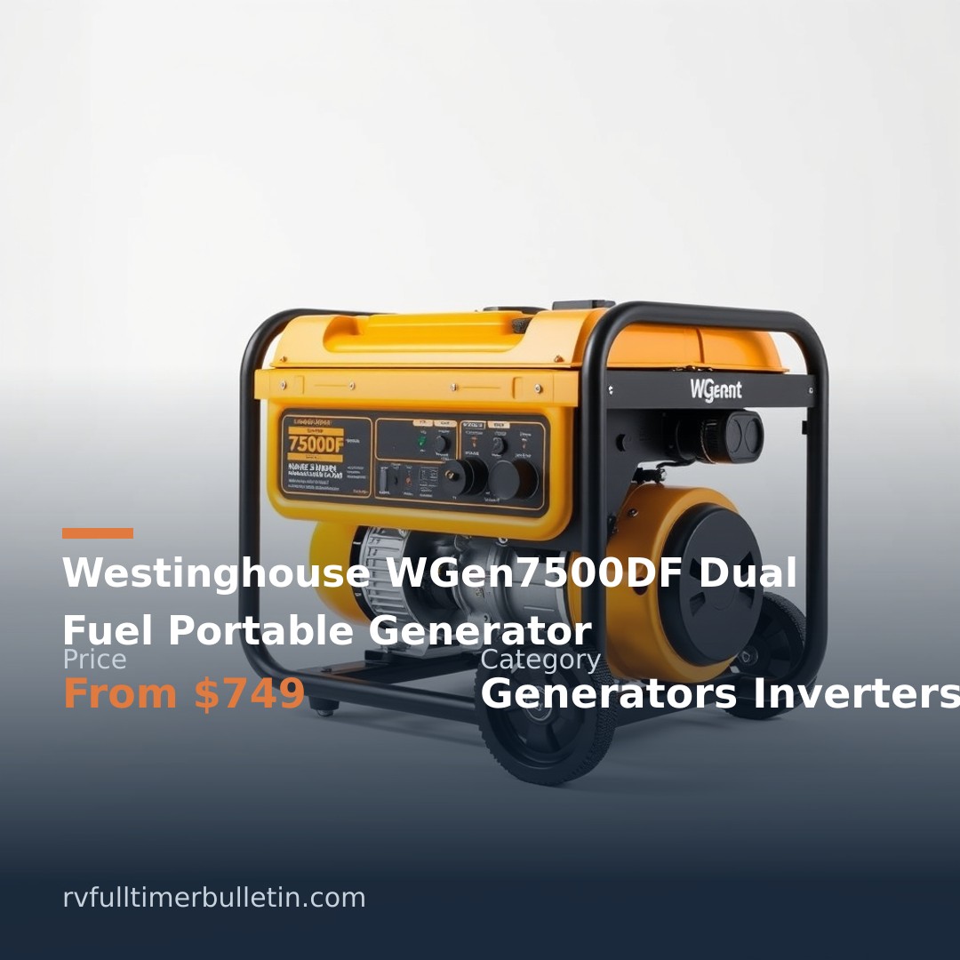 Westinghouse WGen7500DF Dual Fuel Portable Generator