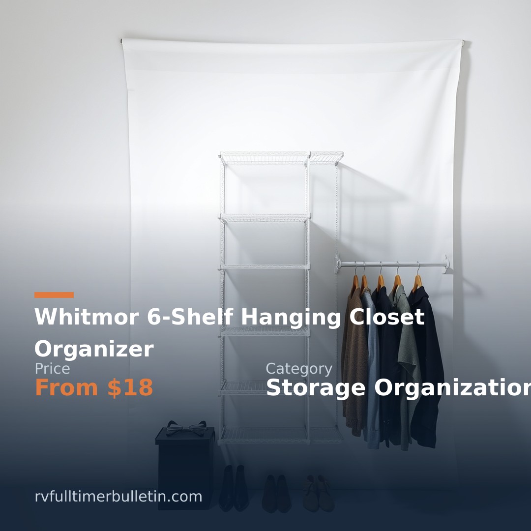 Whitmor 6-Shelf Hanging Closet Organizer