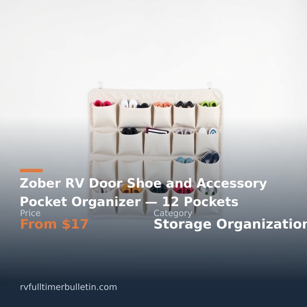 Zober RV Door Shoe and Accessory Pocket Organizer — 12 Pockets